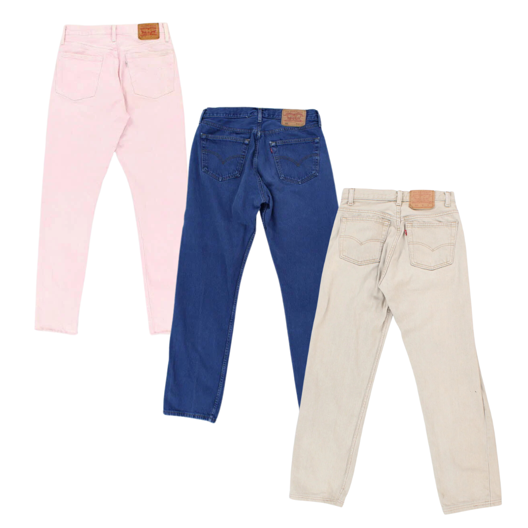 50x LEVI'S 501 COLOUR DENIM JEANS