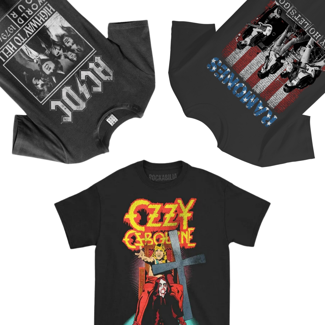 100x BAND/MUSIC T-SHIRTS